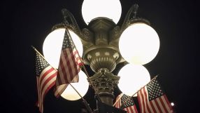 USA Flags and Lights